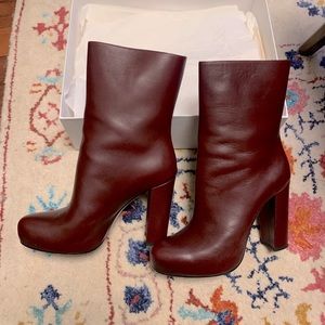 Theory Obsidian Platform Leather Boot